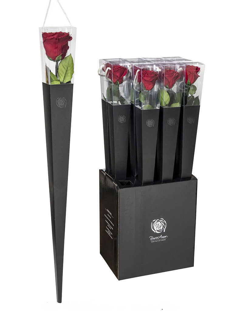 Infinity Rose in eleganter Box – 70 cm lange ewige Rose, perfekt verpackt für romantische Anlässe bei JustFlower.ch.