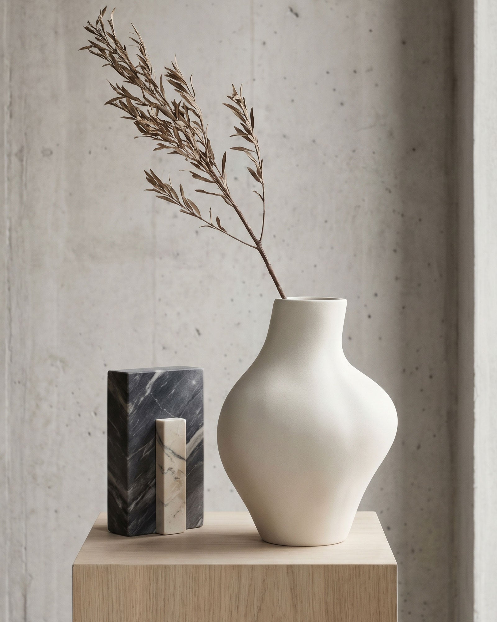Moderne Vase mit minimalistischer Dekoration – stilvolle florale Accessoires und Wohnaccessoires bei JustFlower