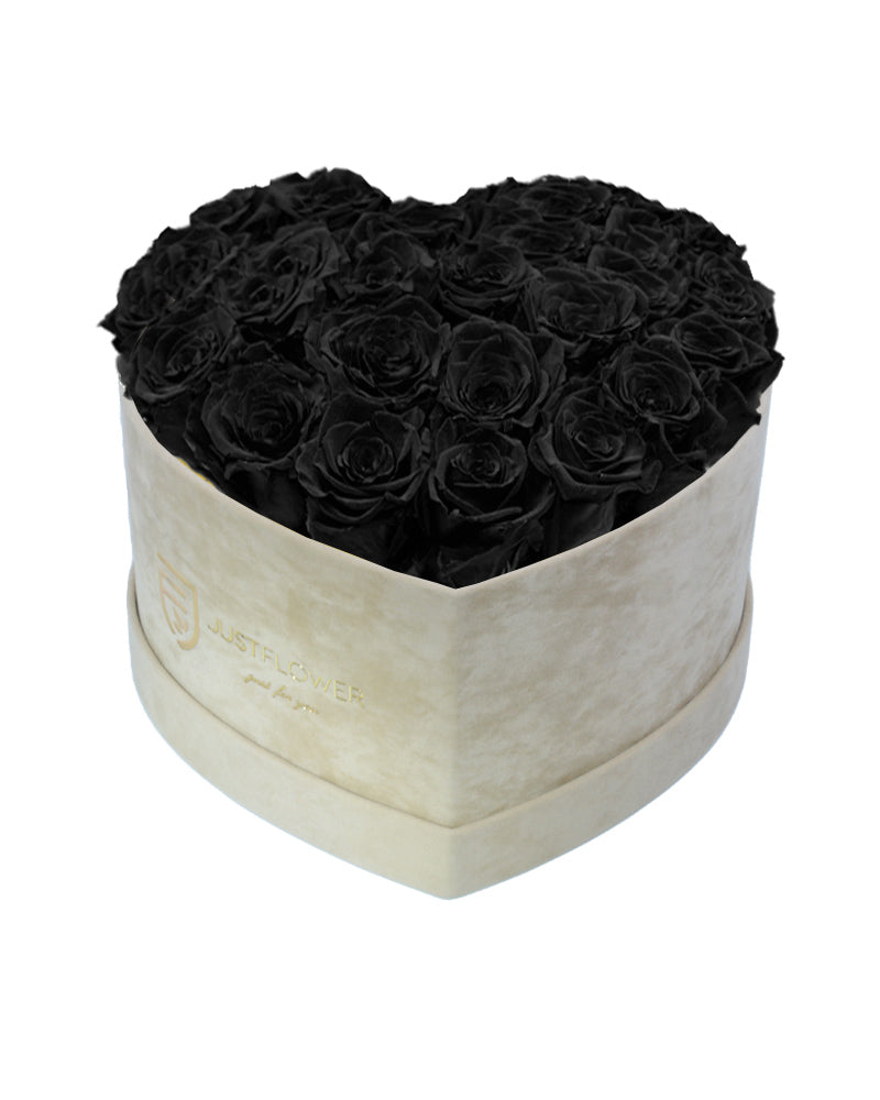 Rosenbox Herz mit Infinity Rosen in Schwarz – Diese edle Box enthält konservierte, ewige Rosen in einem eleganten Schwarz. Sie ist das perfekte Geschenk für besondere Anlässe oder eine stilvolle Dekoration. Bestellen, verschenken oder kaufen Sie diese exklusive Rosenbox bei JustFlower.ch.