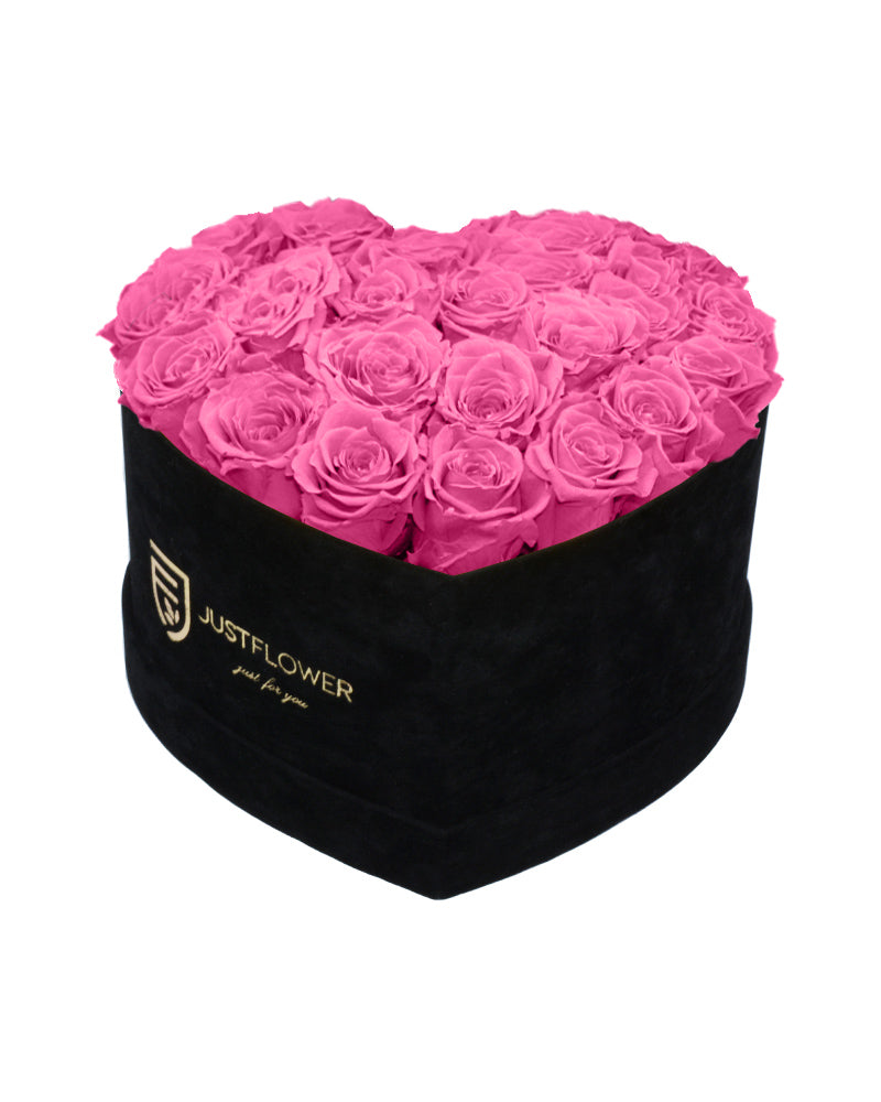 Rosenbox mit Infinity Rosen in Babypink – Ein elegantes Rosenbox Herz aus konservierten Babypink-Rosen, das für zarte Schönheit und Anmut steht. Ideal als Geschenk oder für besondere Anlässe. Bestellen, verschenken oder kaufen Sie diese edle Rosenbox bei JustFlower.ch.