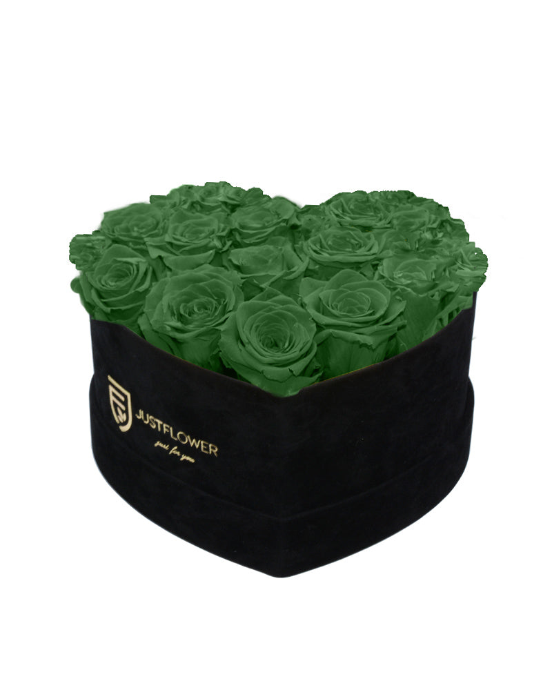 Infinity Rosenbox Herz mit konservierten Grünen Rosen – Diese auffällige Infinity Rosenbox in elegantem Schwarz enthält konservierte grüne Rosen, die für ihre Einzigartigkeit und Langlebigkeit bekannt sind. Die ewigen Rosen bieten nicht nur eine außergewöhnliche Haltbarkeit, sondern auch einen frischen, lebendigen Akzent in jedem Raum. Bestellen Sie diese stilvolle Velvet Rosenbox bei JustFlower.ch und erleben Sie die edlen ewigen Rosen in Ihrer vollen Pracht.