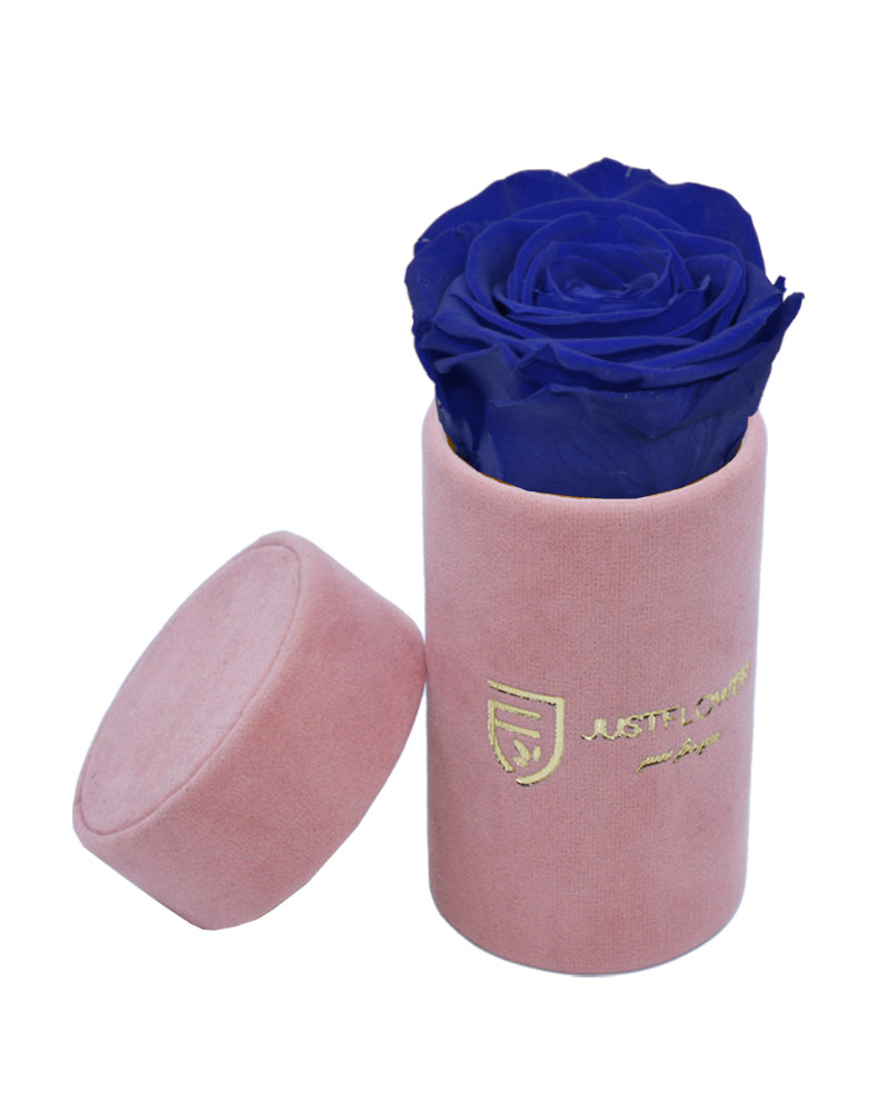 Einzelne konservierte Infinity Rose in edler Box. Bestellen Sie Ihre ewige Rose bei JustFlower.ch für außergewöhnliche Schönheit.