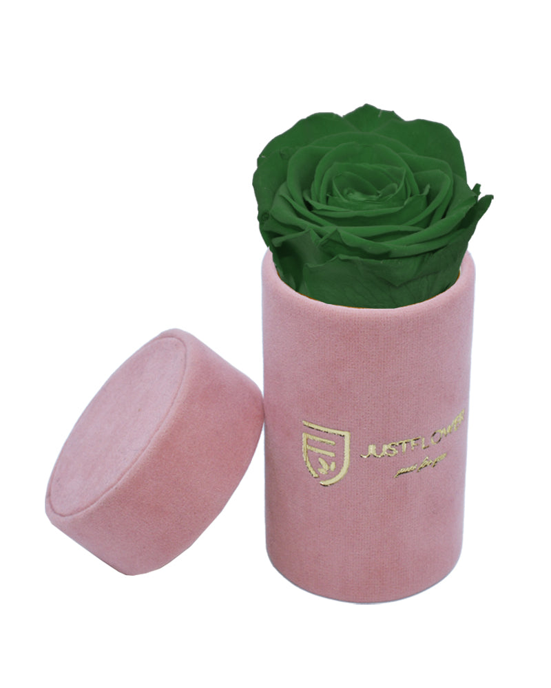 Luxuriöse Rosenbox mit einer Infinity Rose. Bestellen Sie bei JustFlower.ch und genießen Sie zeitlose Schönheit und Eleganz.